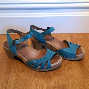 Dansko Turquoise Platform Sandals